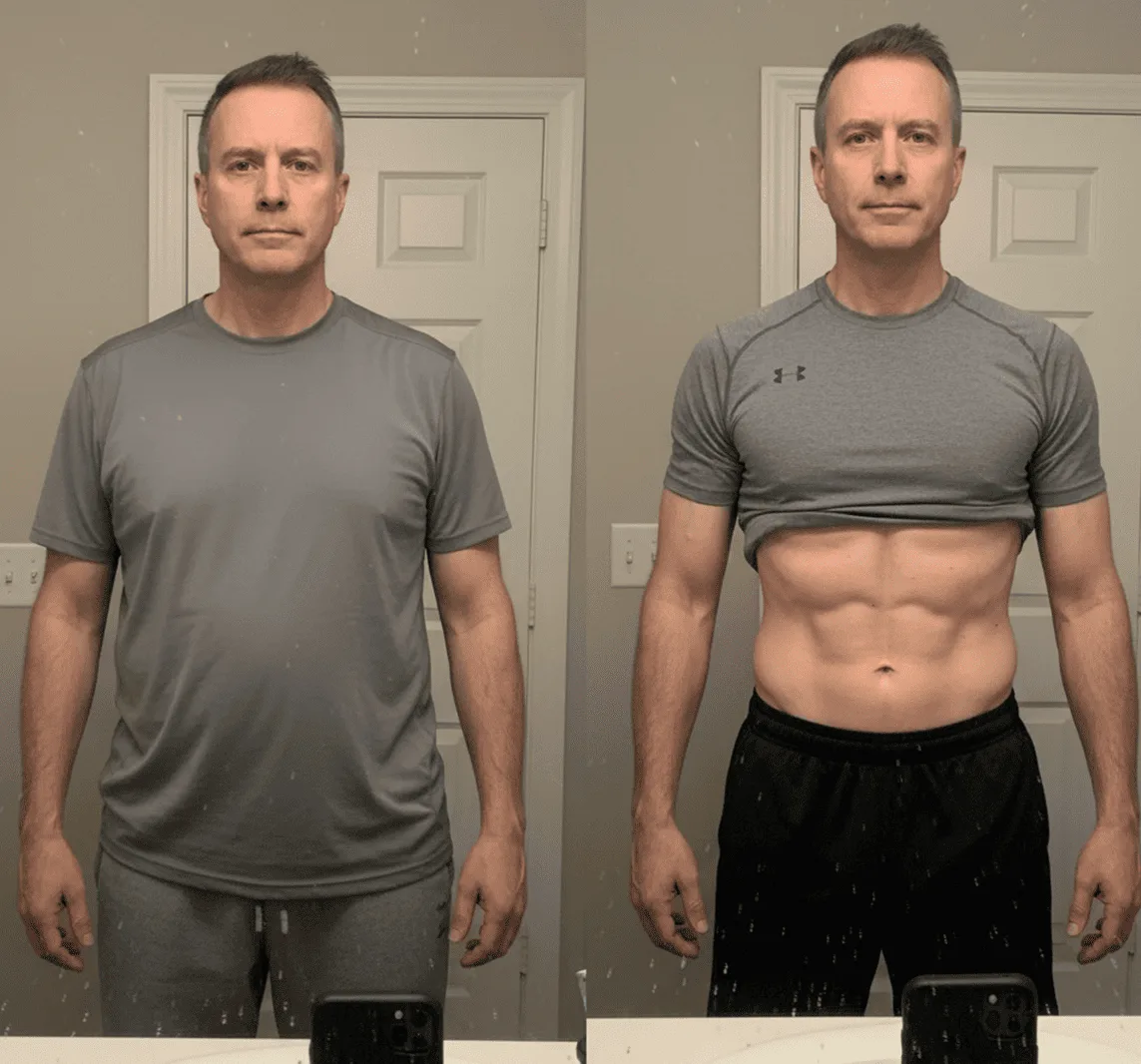 Male Fitonomy member before and after comparison 1