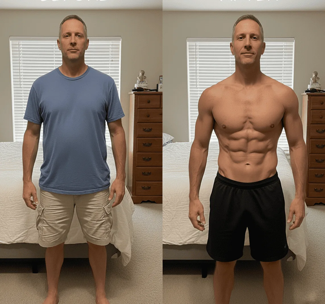 Male Fitonomy member before and after comparison 4