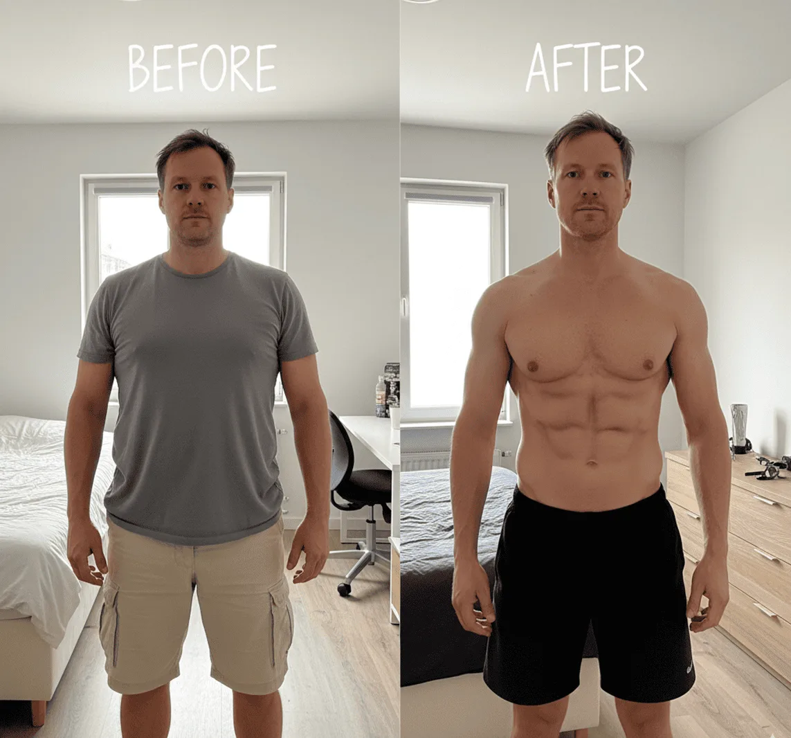 Male Fitonomy member before and after comparison 5